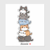 stapel katten sticker (Vel)
