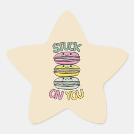 Stapel Kawaii Macarons Ster Sticker