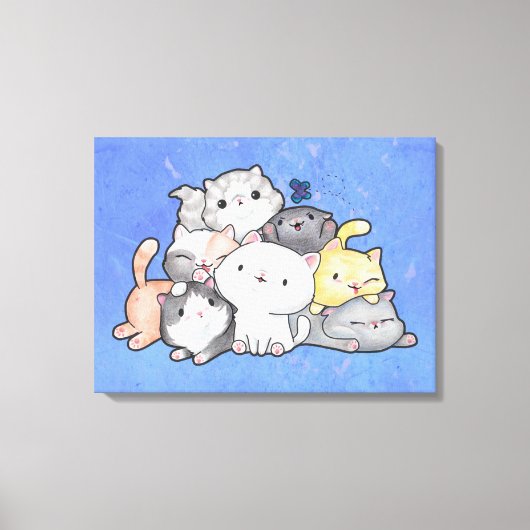 Stapel Kittens Canvas Afdruk (Voorkant)