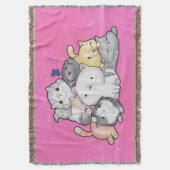 Stapel Kittens Deken (Voorkant Verticaal)