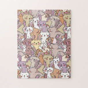 Stapel konijnen! Schattig, maar uitdagend Legpuzzel