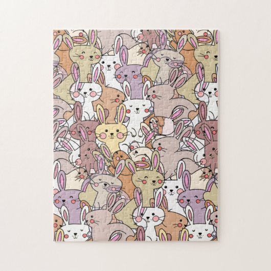 Stapel konijnen! Schattig, maar uitdagend Legpuzzel (Verticaal)