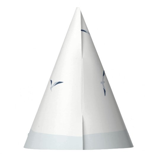 Stapel met blauwe zeilboot feesthoedjes (Achterkant)