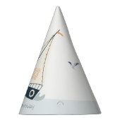 Stapel met blauwe zeilboot feesthoedjes (Rechts)