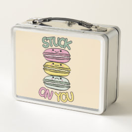 Stapel met cute kawaii macarons