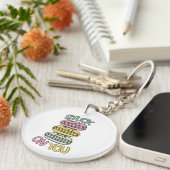 Stapel met cute kawaii macarons sleutelhanger (Voorkant Rechts)