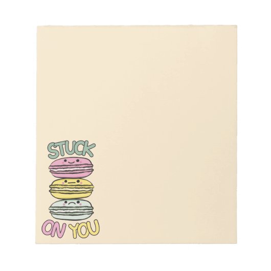 Stapel met Mooie Kawaii Macarons Notitieblok (Voorkant)