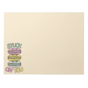 Stapel met Mooie Kawaii Macarons Notitieblok
