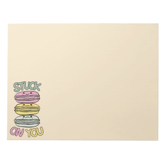 Stapel met Mooie Kawaii Macarons Notitieblok (Voorkant)