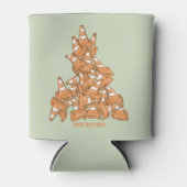 Stapel oranje wegkegels blikjeskoeler (Voorkant)