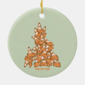 Stapel oranje wegkegels keramisch ornament (Achterkant)