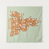 Stapel oranje wegkegels wandkleed (Voorkant (horizontaal))