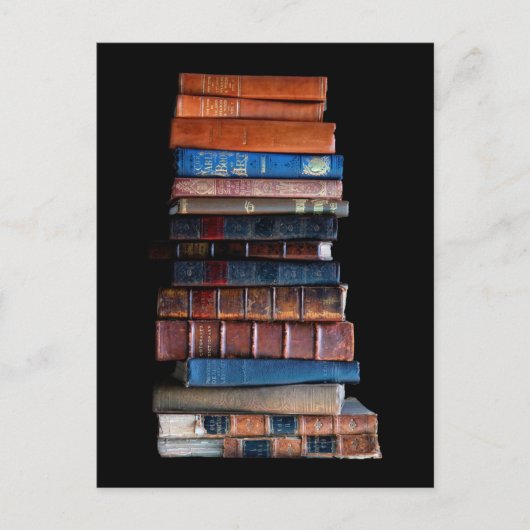  stapel oude boeken briefkaart (Voorkant)