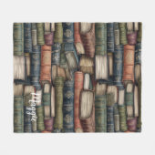 Stapel Oude Boeken Fleece Deken (Voorkant (Horizontaal))