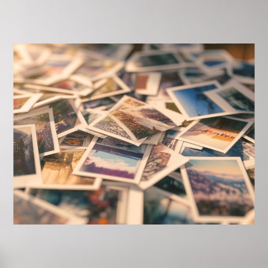 Stapel Oude Foto's Poster (Voorkant)