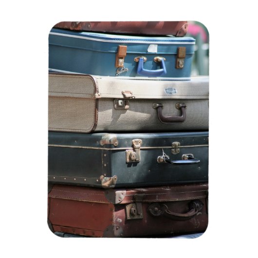 Stapel oude koffers magneet (Verticaal)