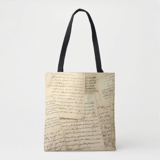 Stapel oude  manuscripten tote bag (Voorkant)