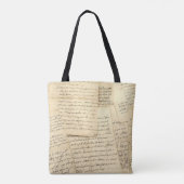 Stapel oude  manuscripten tote bag (Achterkant)