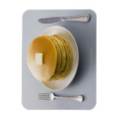 Stapel pannenkoeken met boter op een bord magneet (Verticaal)