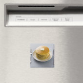 Stapel pannenkoeken met boter op een bord magneet (Insitu (Vaatwasser))