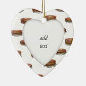 Stapel pannenkoeken op Borden achtergrond Keramisch Ornament (Rechts)