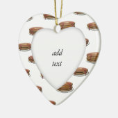 Stapel pannenkoeken op Borden achtergrond Keramisch Ornament (Links)