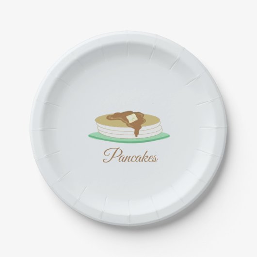 Stapel pannenkoeken papieren bordje (Voorkant)