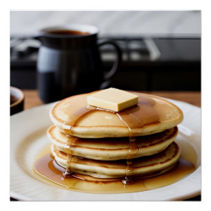 Stapel pannenkoeken perfect poster