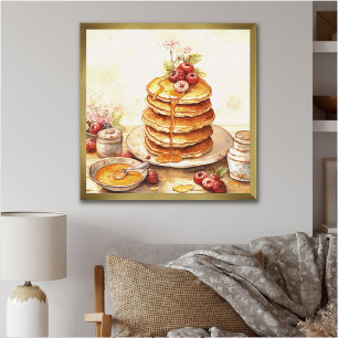  Stapel Pannenkoeken Retro Keuken Wandkunst Poster