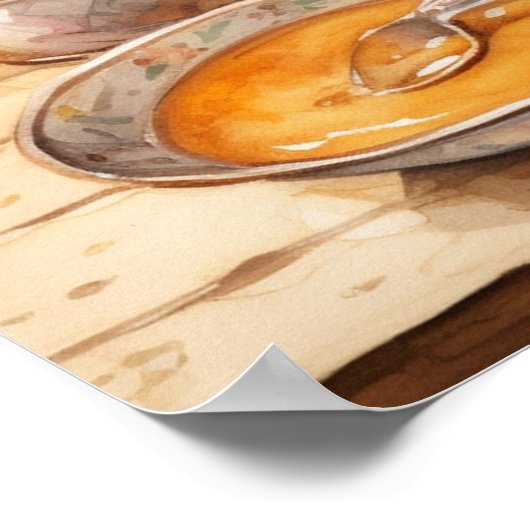  Stapel Pannenkoeken Retro Keuken Wandkunst Poster (Hoek)