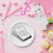 Stapel papier papieren bordje (Feest)