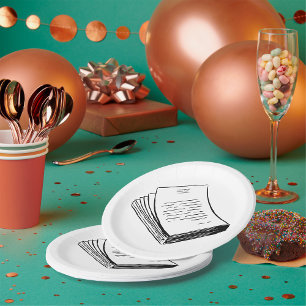 Stapel papier papieren bordje