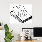 Stapel papier poster (Thuiskantoor)