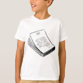 Stapel papier t-shirt (Voorkant)