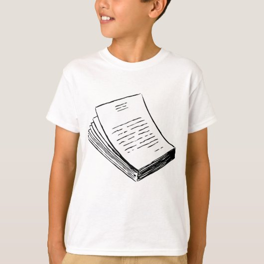 Stapel papier t-shirt (Voorkant)