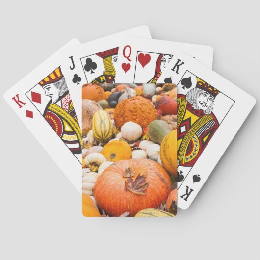 Stapel pompoenen en pompoenen pokerkaarten (Achterkant)