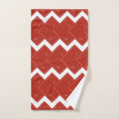 Stapel rode vierkanten bad handdoek (Handdoek)