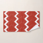 Stapel rode vierkanten bad handdoek (Handdoek)