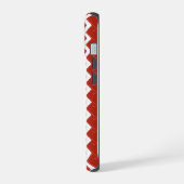 Stapel rode vierkanten iPhone 15 case (Linkerkant)