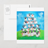stapel schapen briefkaart (Voorkant / Achterkant)