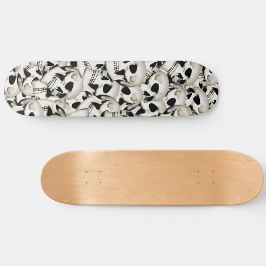 stapel schedels persoonlijk skateboard (Horizontaal)