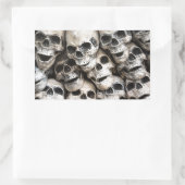 stapel schedels rechthoekige sticker (Tas)