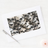 stapel schedels rechthoekige sticker (Envelop)