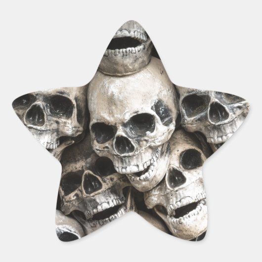 stapel schedels ster sticker (Voorkant)