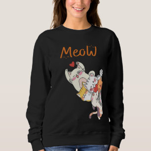 Stapel Snurren Een Miauw-moment van Liefde Kattenk Trui