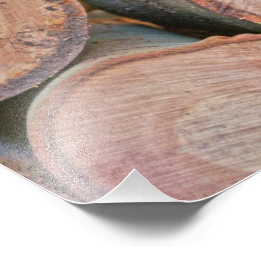 stapel stammen van stammen foto afdruk (Hoek)