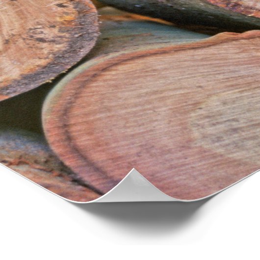 stapel stammen van stammen poster (Hoek)