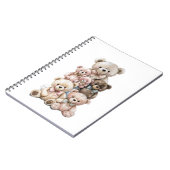 Stapel teddyberen Zachte pastel Notitieboek (Linkerzijde)
