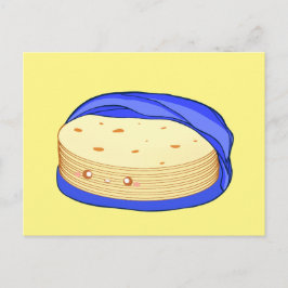 Stapel van bloem tortilla's briefkaart