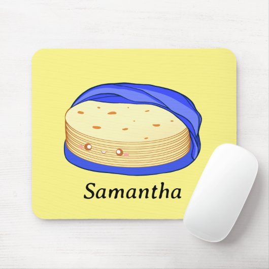 Stapel van bloem tortilla's muismat (Met muis)